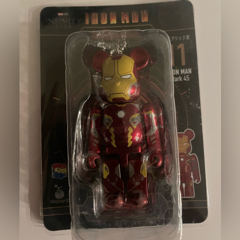 Iron Man BE@RBRICK Happy Lottery Keychain [IRON MAN Mark43]
